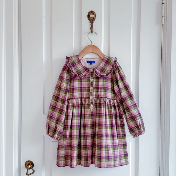 maison me Other - Plaid Long-Sleeve Kids Dress